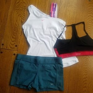 Nike BeBe lot of workout tops & shorts